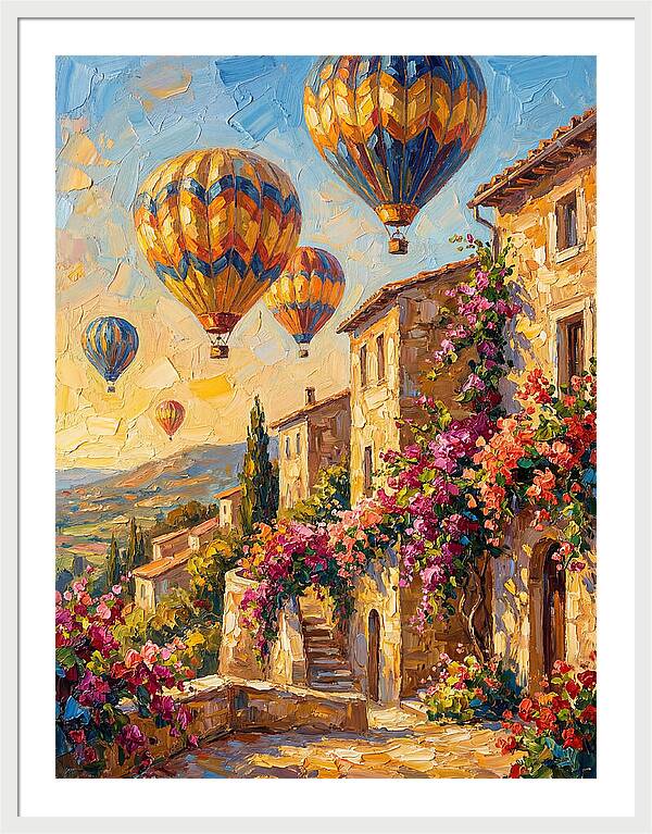 Hot Air Balloon Festival Over Mediterranean