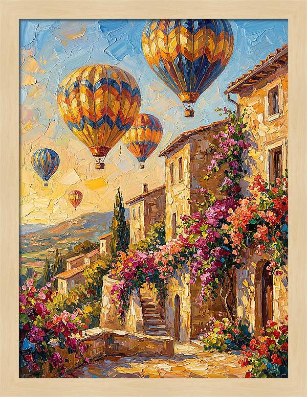 Hot Air Balloon Festival Over Mediterranean