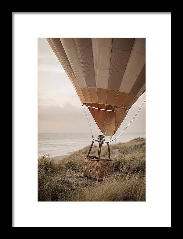 Hot Air Balloon Landing At Dusk