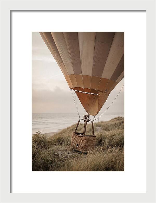 Hot Air Balloon Landing At Dusk