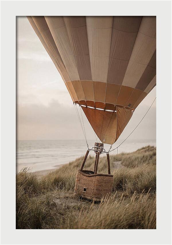 Hot Air Balloon Landing At Dusk