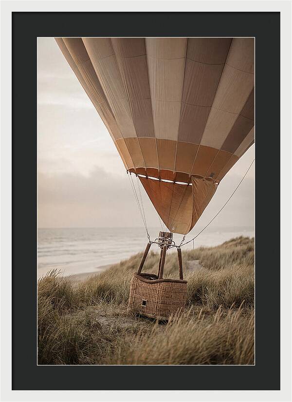 Hot Air Balloon Landing At Dusk