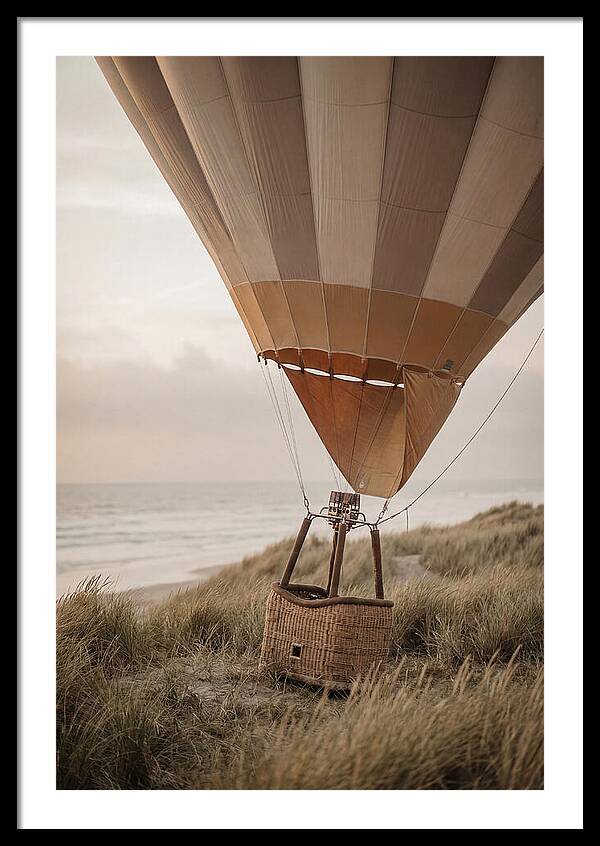 Hot Air Balloon Landing At Dusk