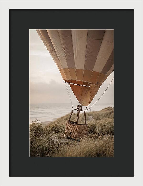 Hot Air Balloon Landing At Dusk