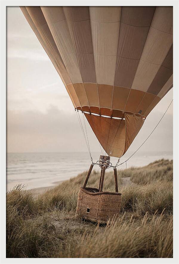Hot Air Balloon Landing At Dusk