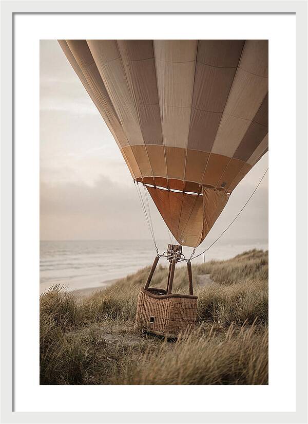 Hot Air Balloon Landing At Dusk