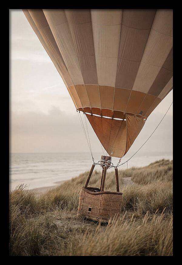 Hot Air Balloon Landing At Dusk