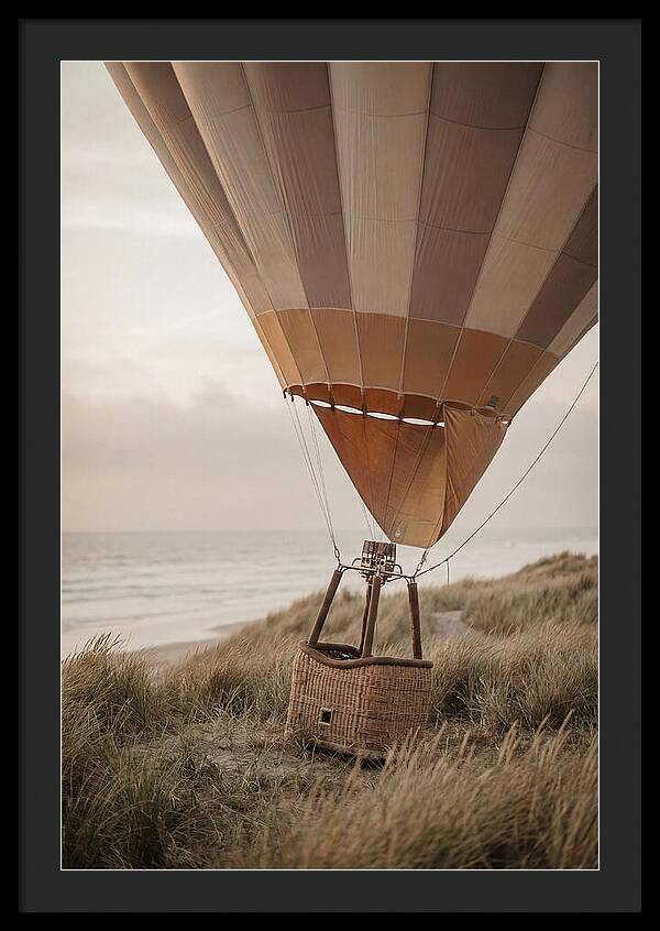 Hot Air Balloon Landing At Dusk