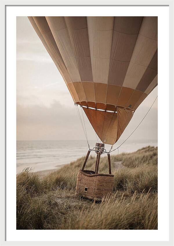 Hot Air Balloon Landing At Dusk