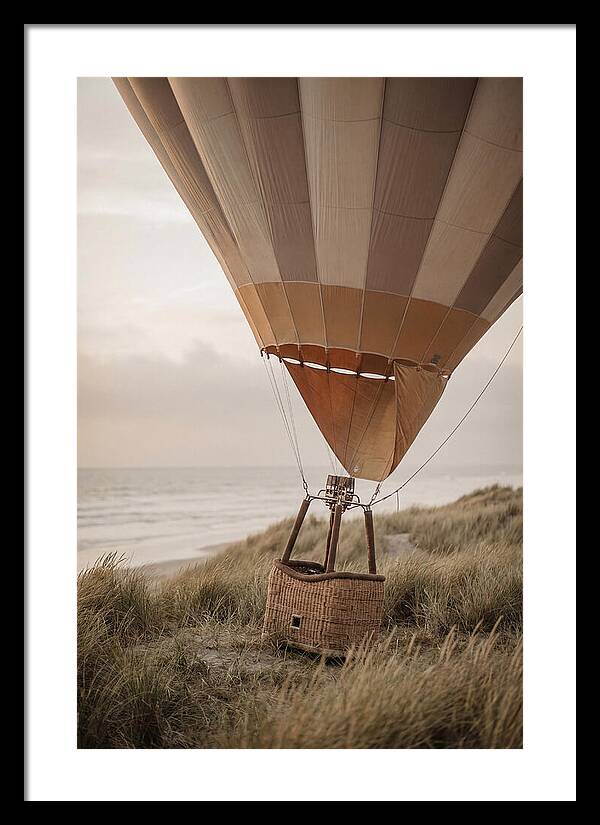 Hot Air Balloon Landing At Dusk