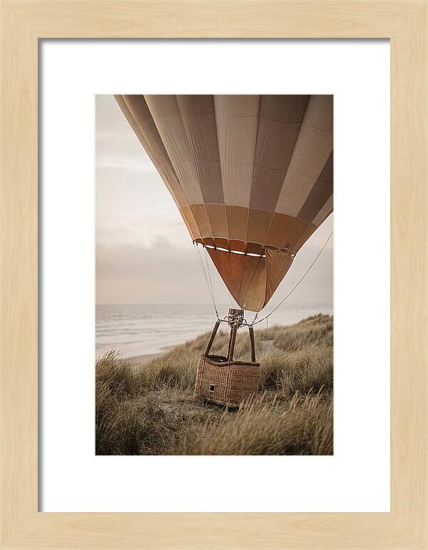 Hot Air Balloon Landing At Dusk