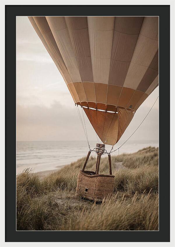 Hot Air Balloon Landing At Dusk
