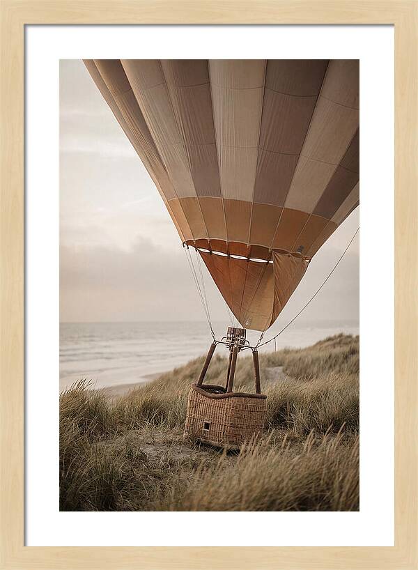 Hot Air Balloon Landing At Dusk