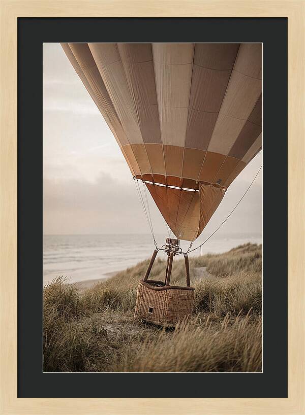 Hot Air Balloon Landing At Dusk