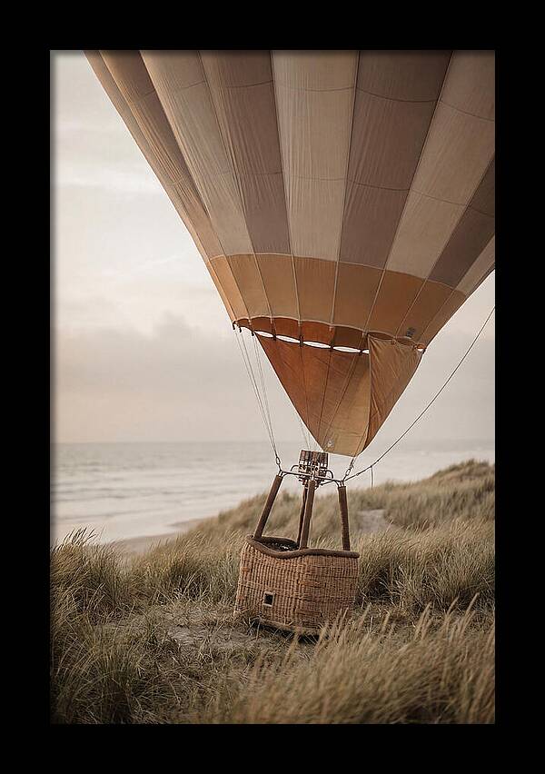 Hot Air Balloon Landing At Dusk