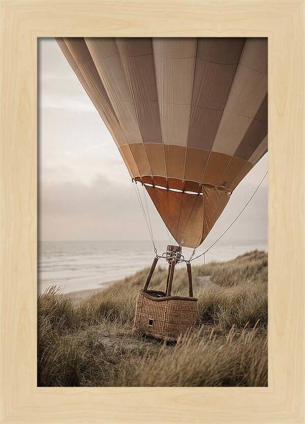 Hot Air Balloon Landing At Dusk