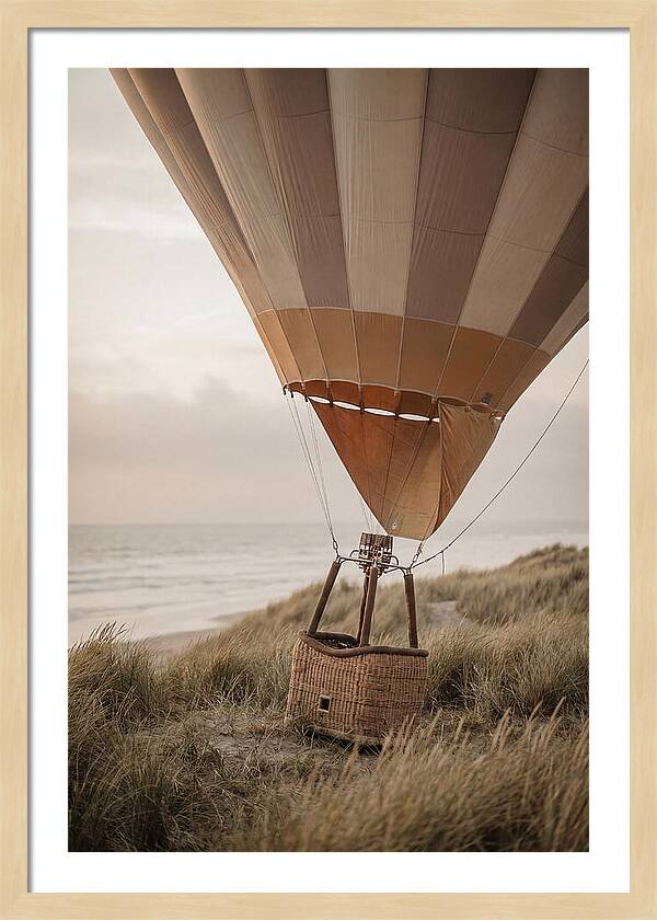 Hot Air Balloon Landing At Dusk