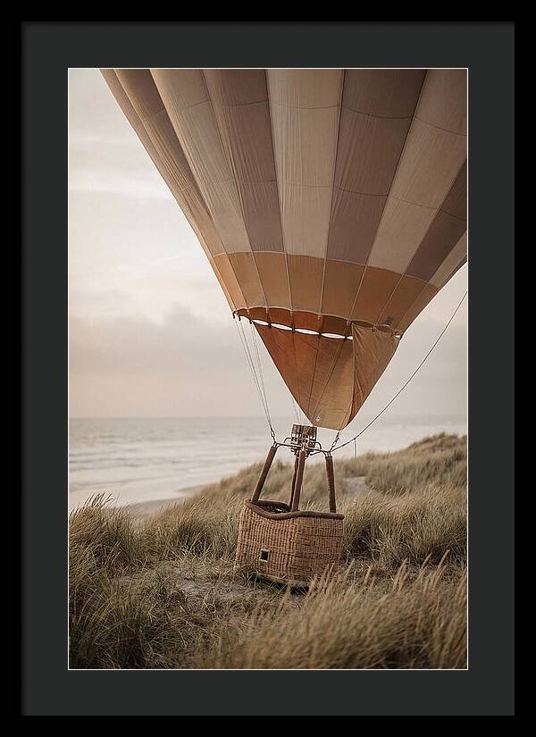 Hot Air Balloon Landing At Dusk