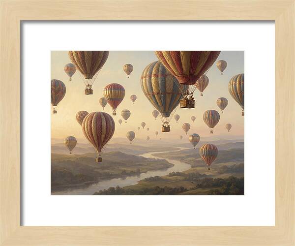 Hot Air Balloon Rally Over Landscape