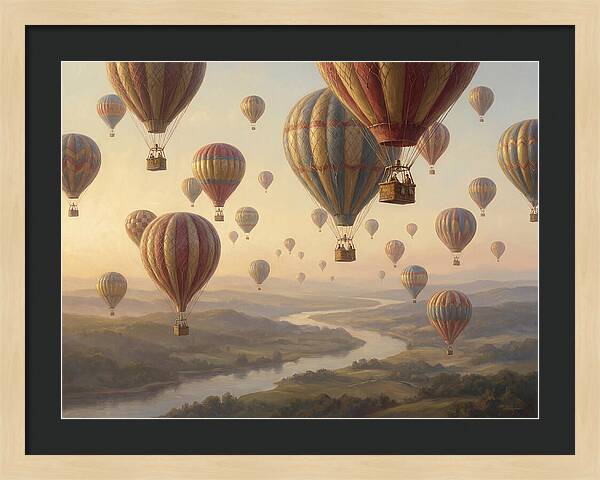Hot Air Balloon Rally Over Landscape