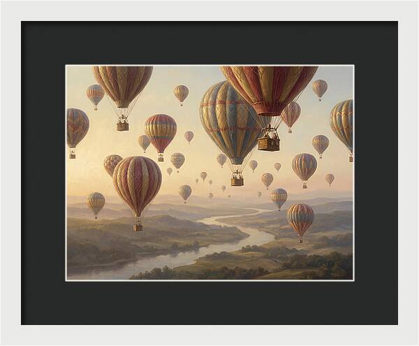 Hot Air Balloon Rally Over Landscape