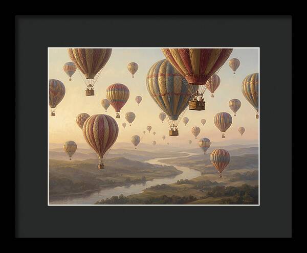 Hot Air Balloon Rally Over Landscape