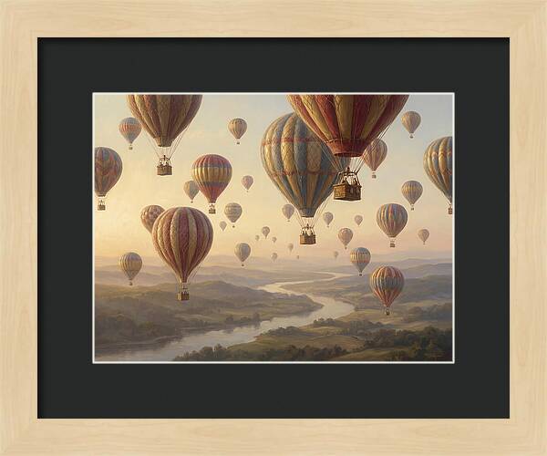 Hot Air Balloon Rally Over Landscape