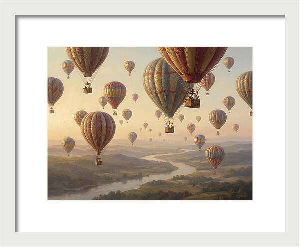 Hot Air Balloon Rally Over Landscape