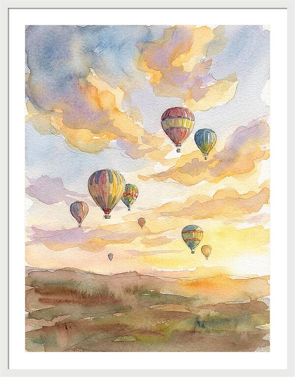 Hot Air Balloons At Dusk