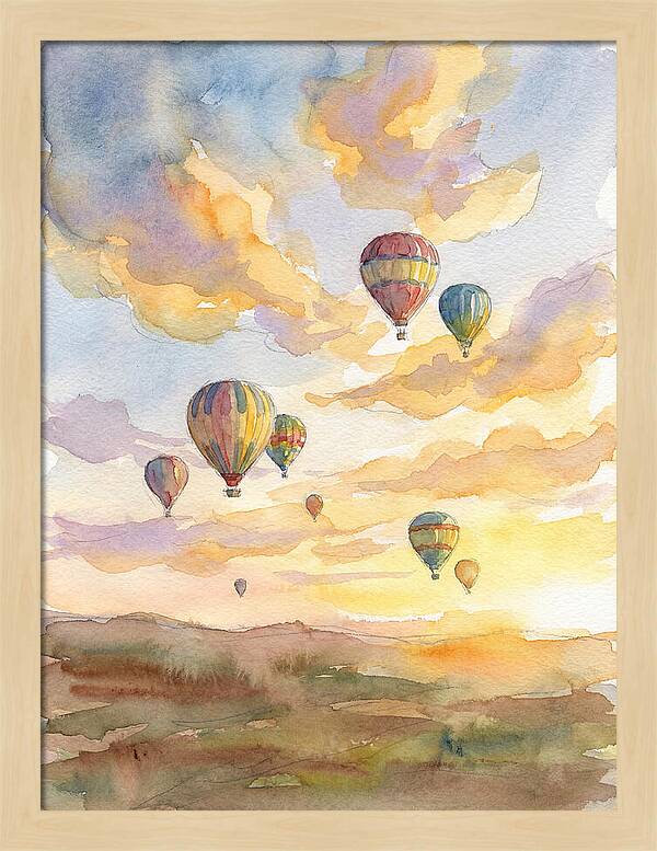 Hot Air Balloons At Dusk
