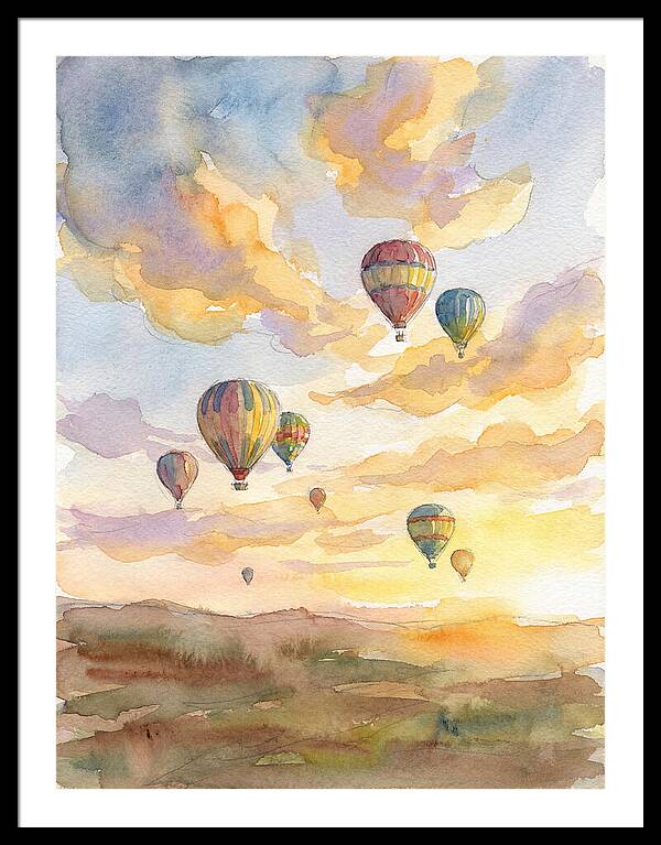 Hot Air Balloons At Dusk