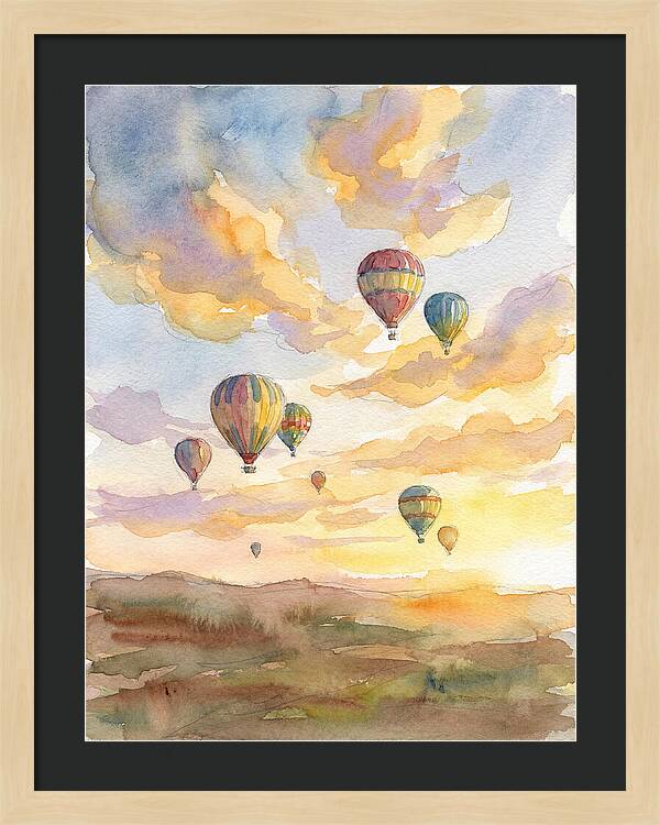 Hot Air Balloons At Dusk