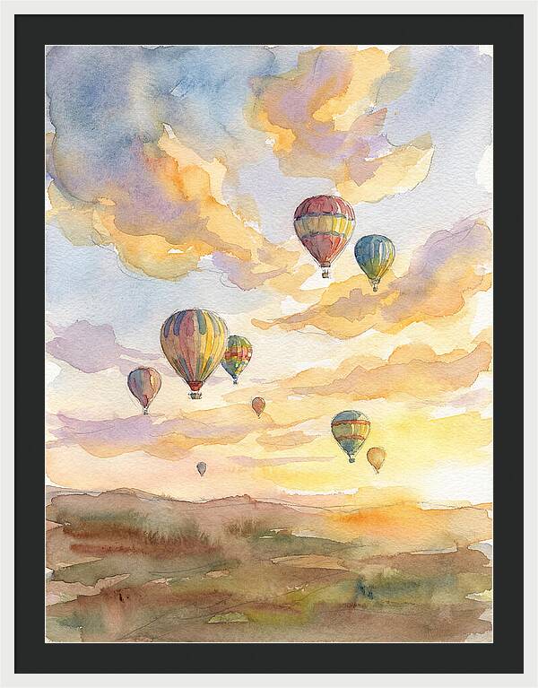 Hot Air Balloons At Dusk