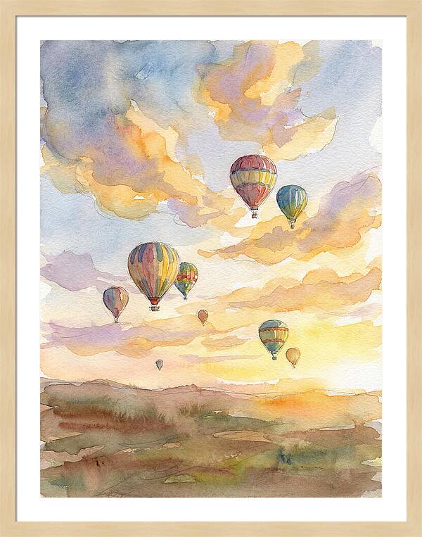 Hot Air Balloons At Dusk
