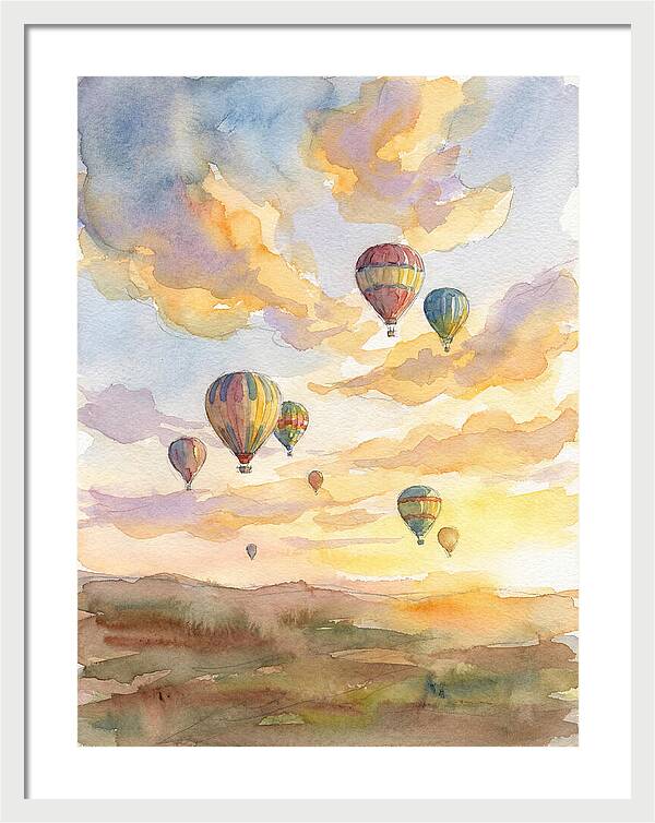 Hot Air Balloons At Dusk