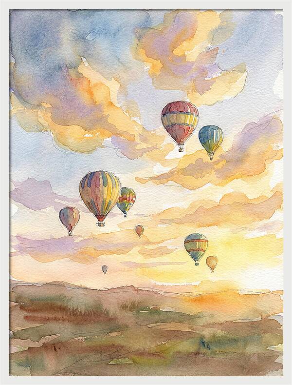 Hot Air Balloons At Dusk