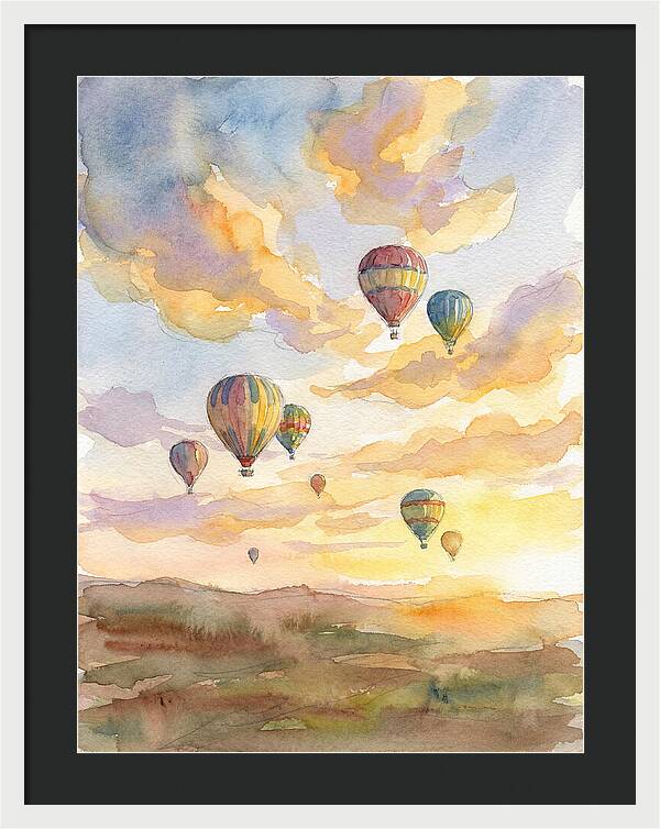 Hot Air Balloons At Dusk