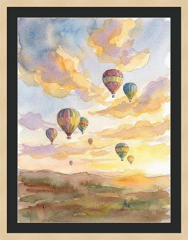 Hot Air Balloons At Dusk