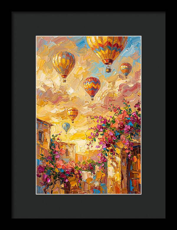 Hot Air Balloons Over Mediterranean