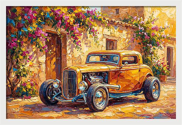 Hot Rod In A Mediterranean Setting