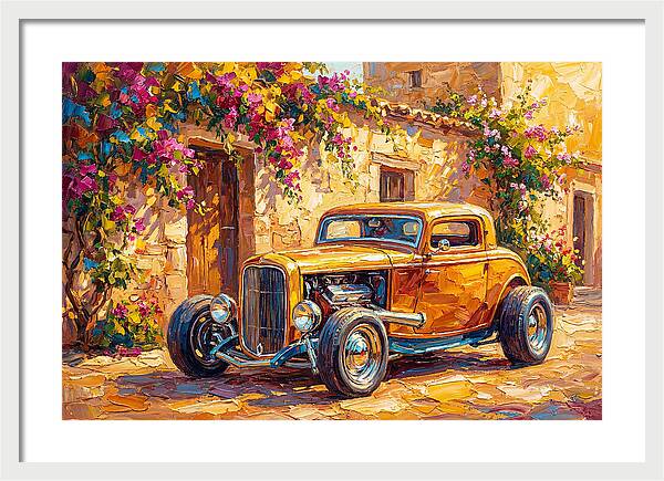 Hot Rod In A Mediterranean Setting