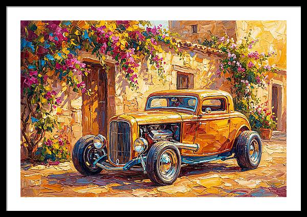 Hot Rod In A Mediterranean Setting