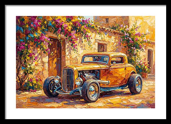 Hot Rod In A Mediterranean Setting