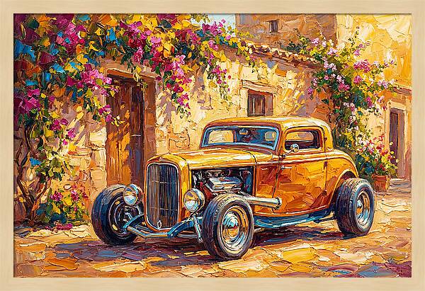 Hot Rod In A Mediterranean Setting