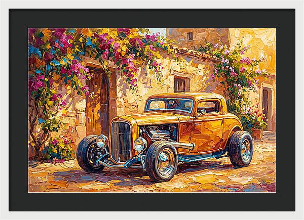 Hot Rod In A Mediterranean Setting