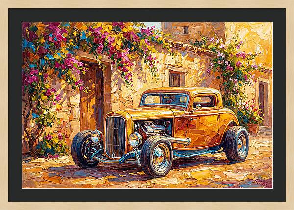 Hot Rod In A Mediterranean Setting