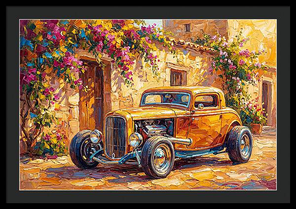 Hot Rod In A Mediterranean Setting