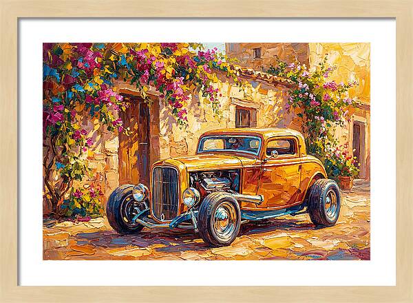 Hot Rod In A Mediterranean Setting