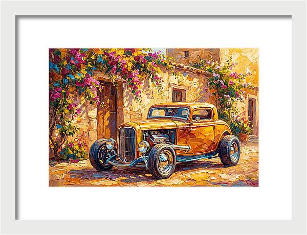 Hot Rod In A Mediterranean Setting
