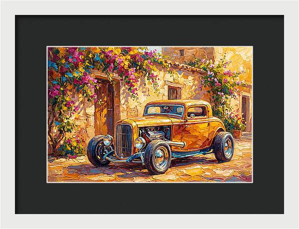 Hot Rod In A Mediterranean Setting